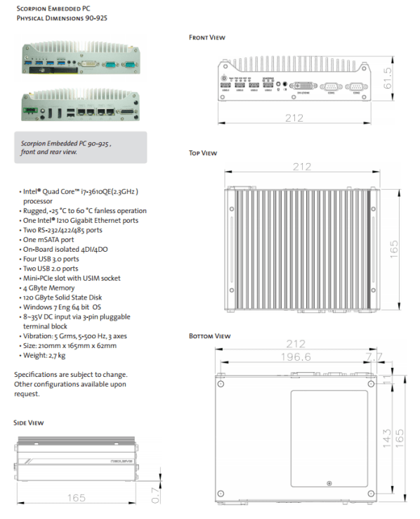 90-925 Scorpion Embedded PC